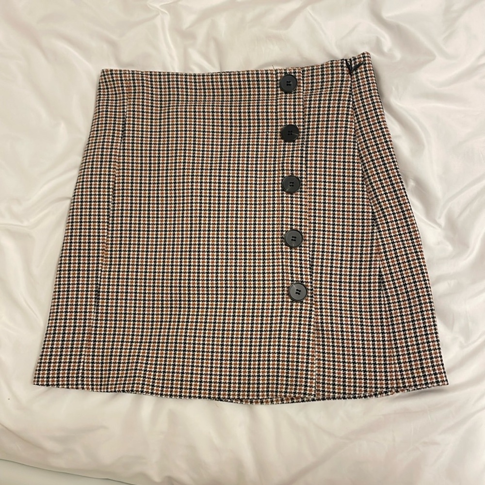 Plaid mini skirt